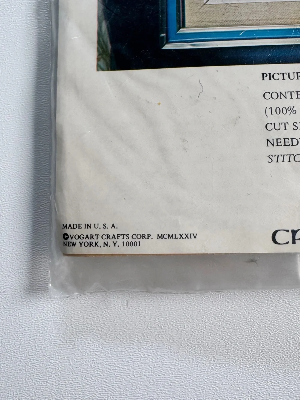 Vintage Vogart Crafts Crewel Creative Stitchery Picture Kit - “Floral Fantasy" - Picture 6 of 8